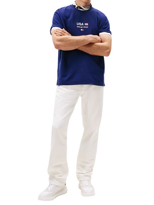 T-shirt blu in cotone Tommy Hilfiger | MW0MW41417DY4